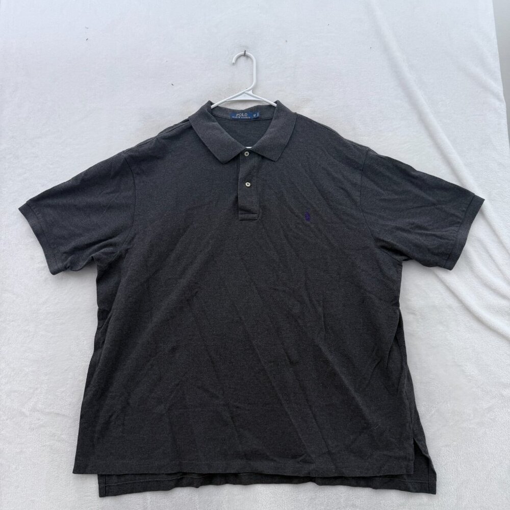 Polo Ralph Lauren Polo Shirt Mens 3XB Big Gray Knit Preppy Golf Casual